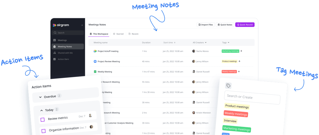 Airgram - the best AI meeting assistant