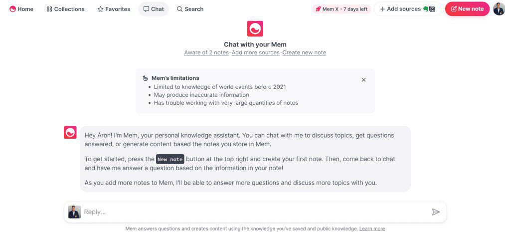 Mem is an AI note-taker