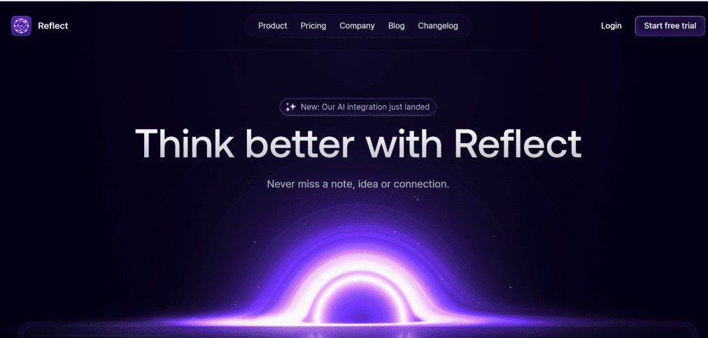 Reflet is a great AI note-taker for your notes