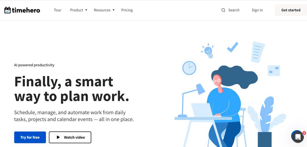 timehero best AI task management app