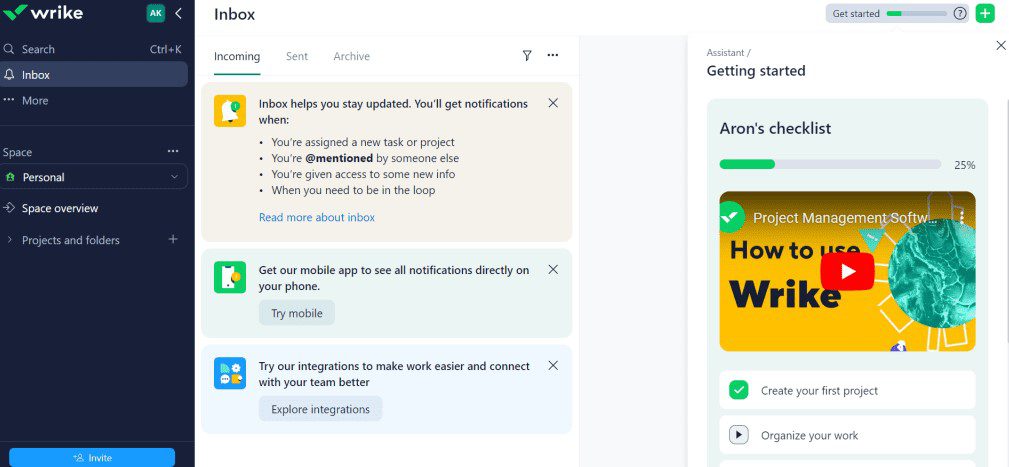 Best AI task manager (Wrike)