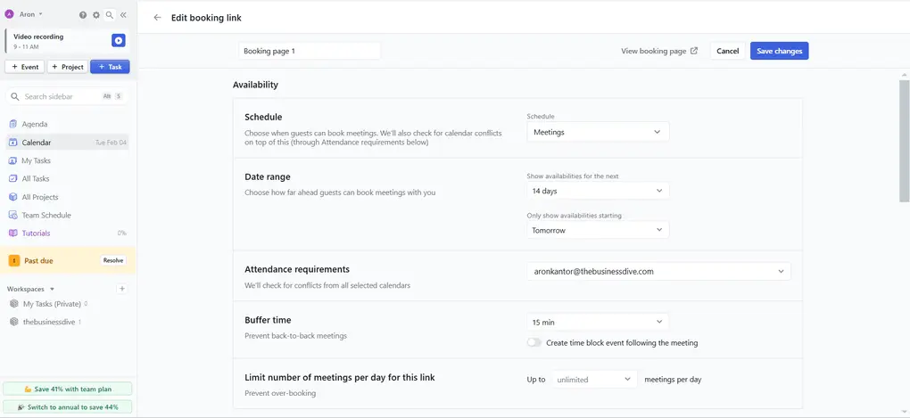Motion app booking link