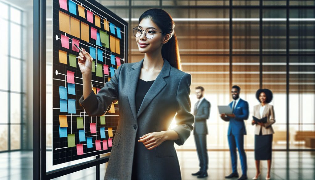 Project manager prioritizing tasks