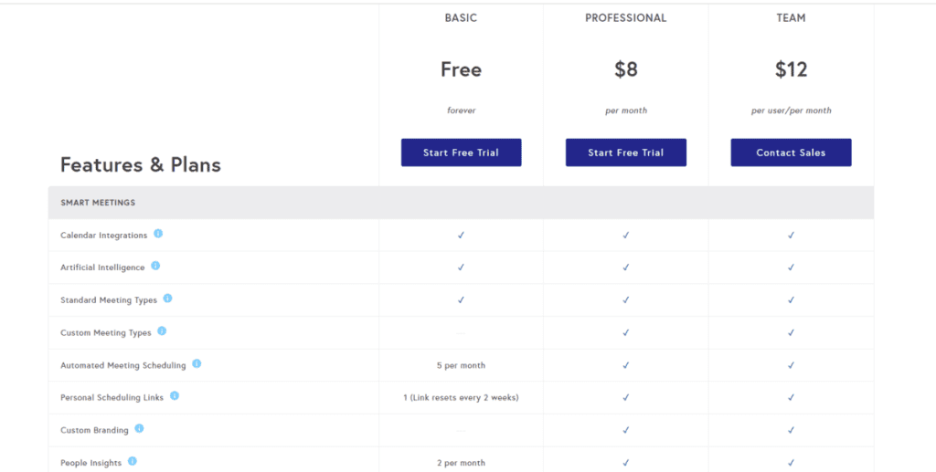 CalendarHero's pricing