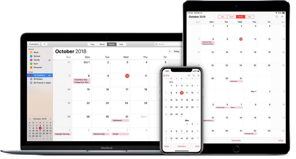iCloud calendar