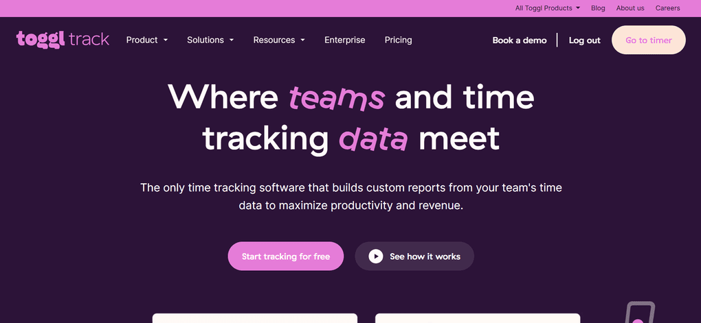 Toggl for time tracking