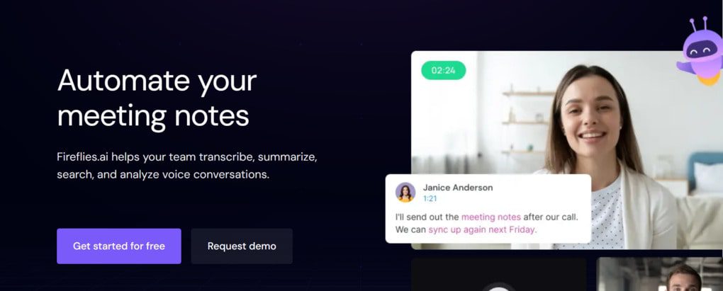 Best automatic note-taker for teams - Fireflies