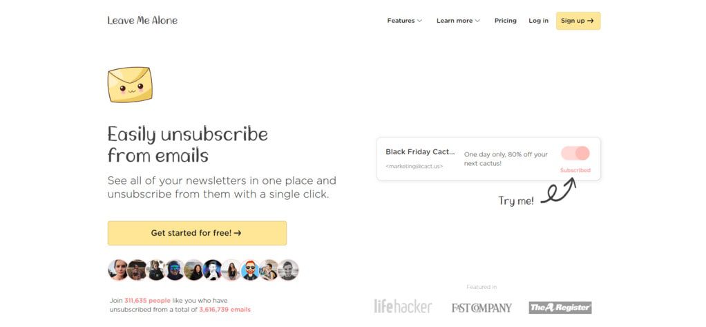 Leave me alone - unroll.me alternatives