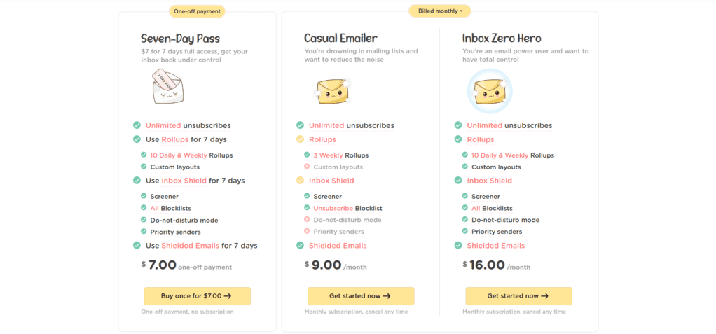 Leave me alone's pricing