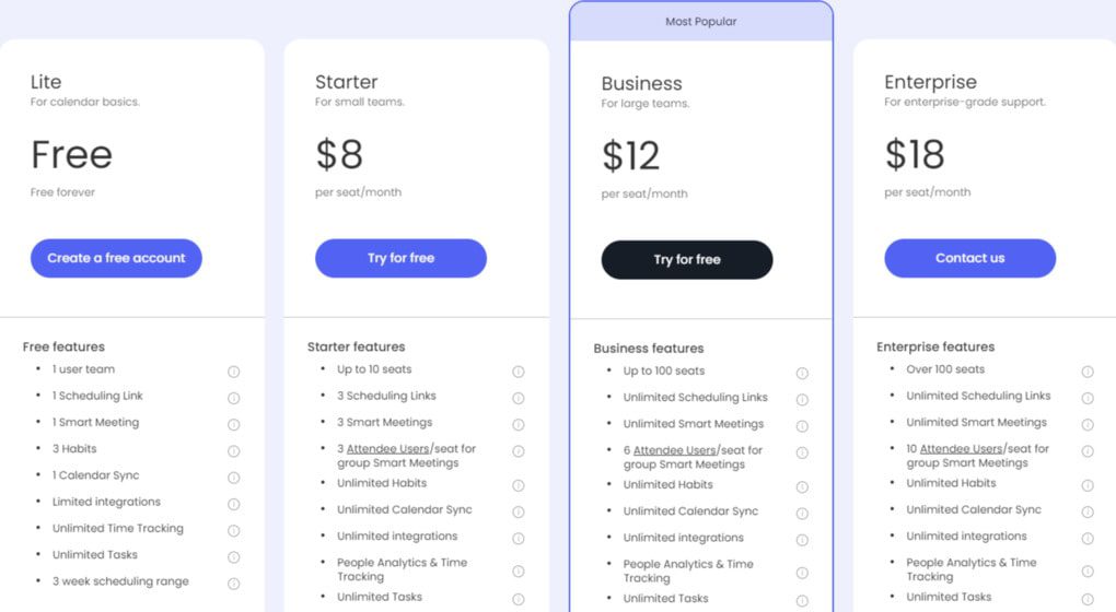 Reclaim is a great timeboxing ap with reasonable pricing-min