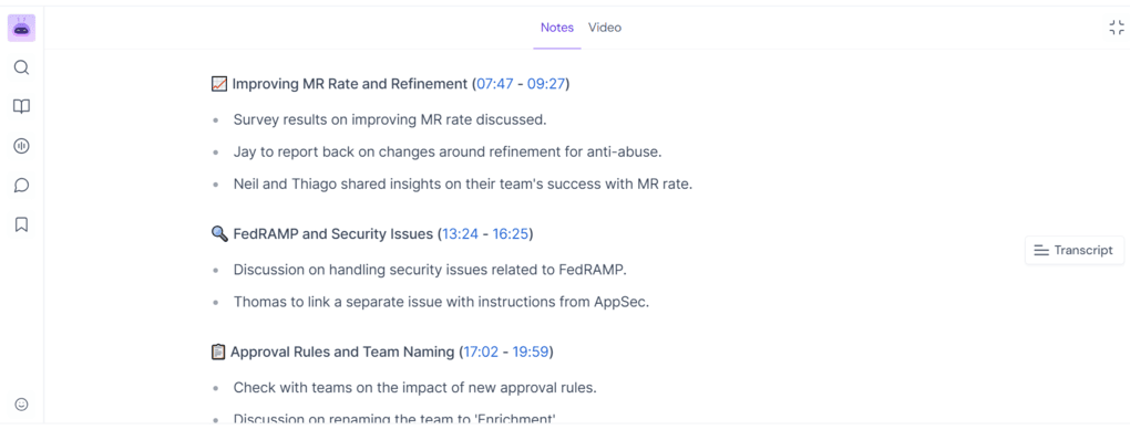 Fireflies AI's meeting recaps