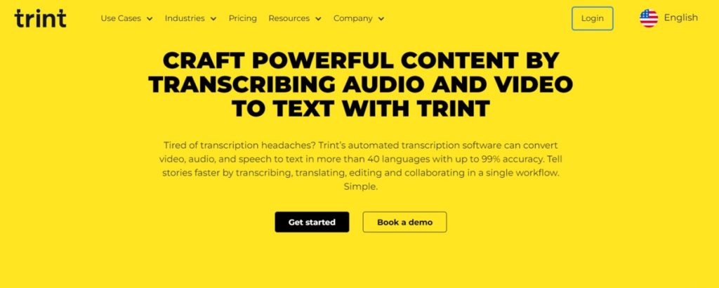 Trint is a well-known transcription software