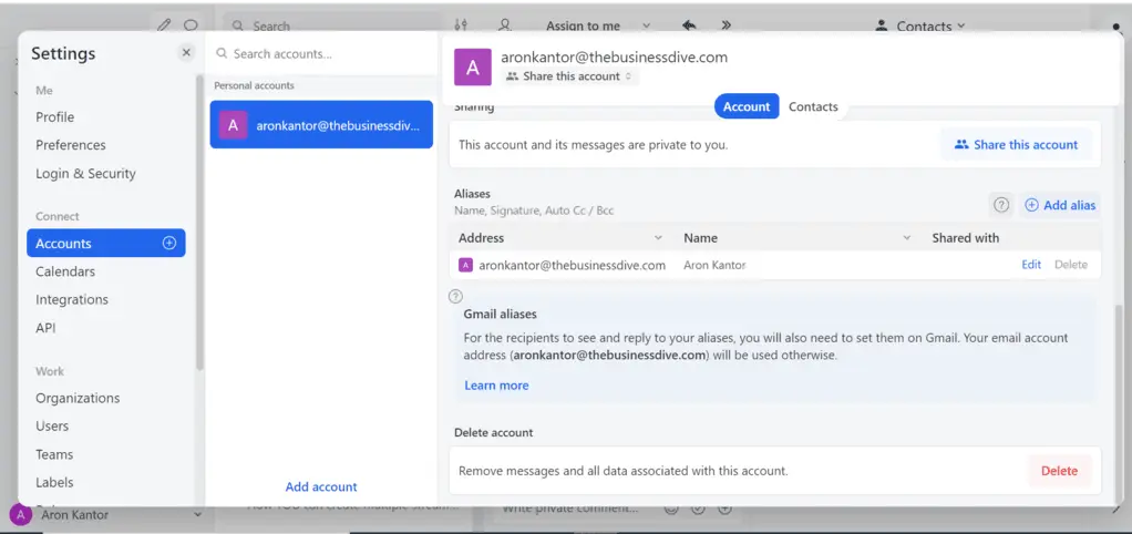 Missive app review - connect it with many email accounts