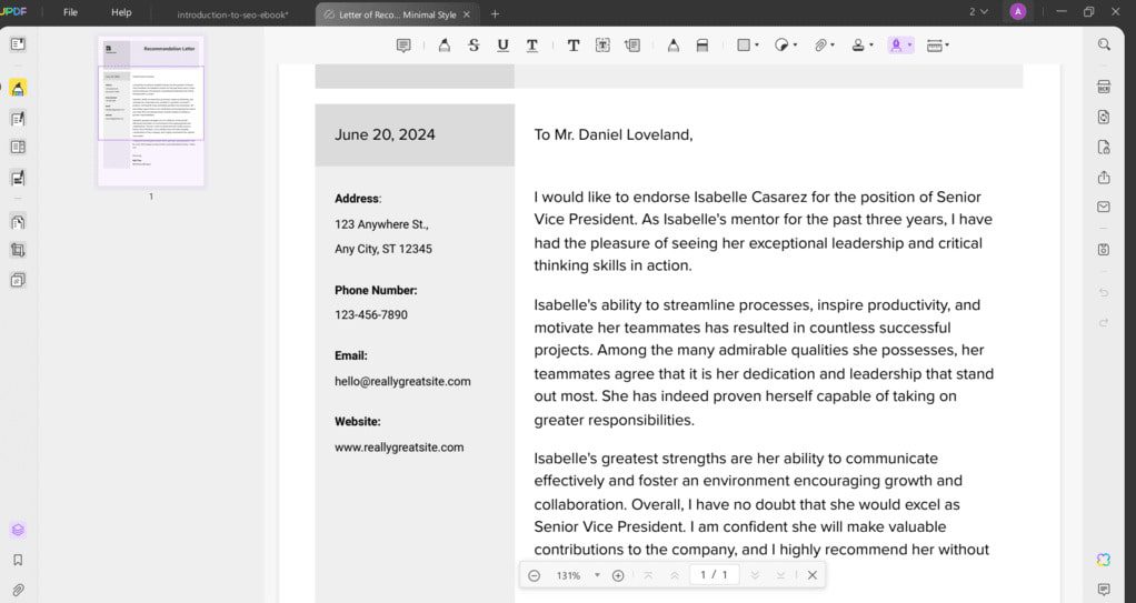 UPDF review - Digital signatures