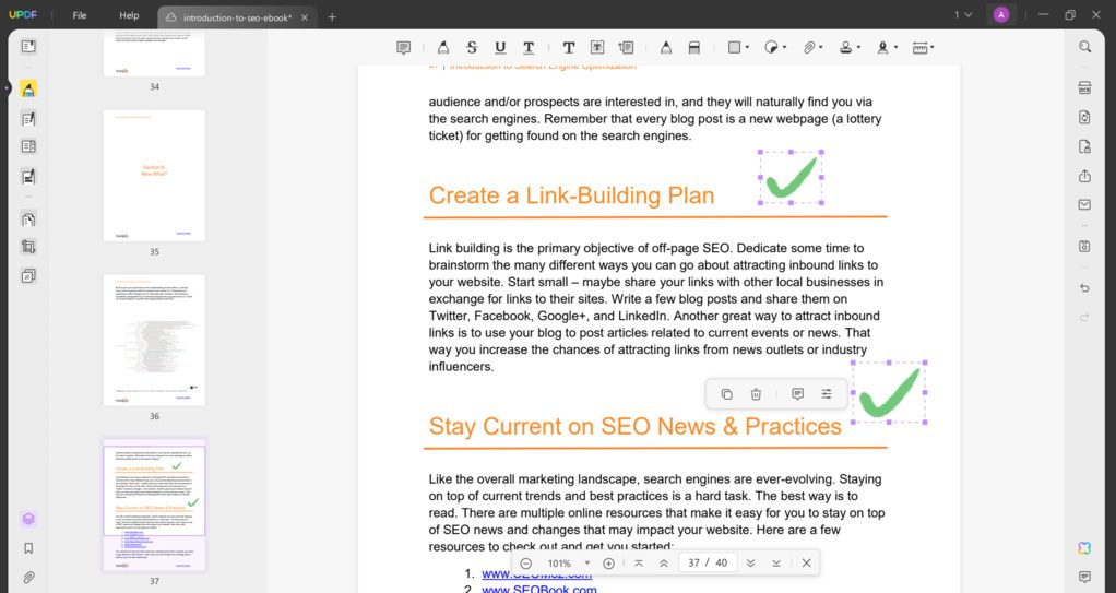 UPDF review - stickers