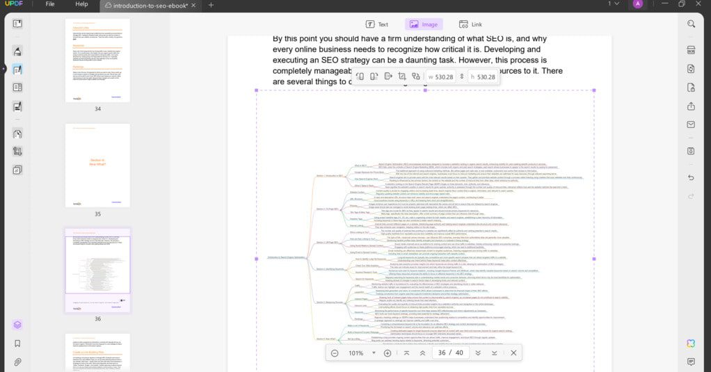 UPDF's image insertation
