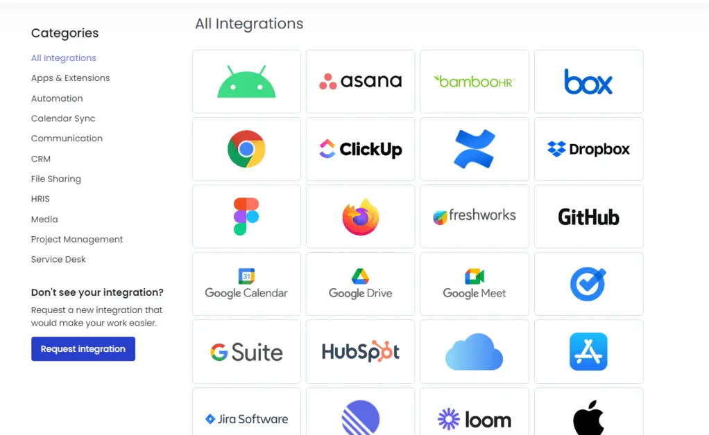 The integrations connect Fellow to many tools you use daily