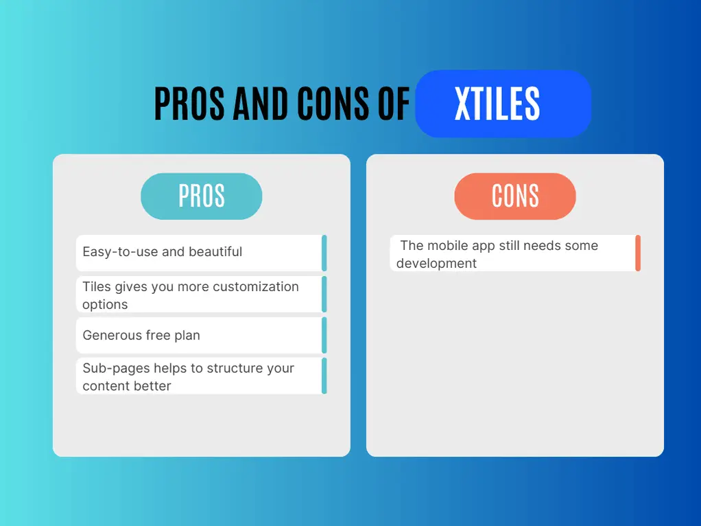Xtiles review - pros and cons