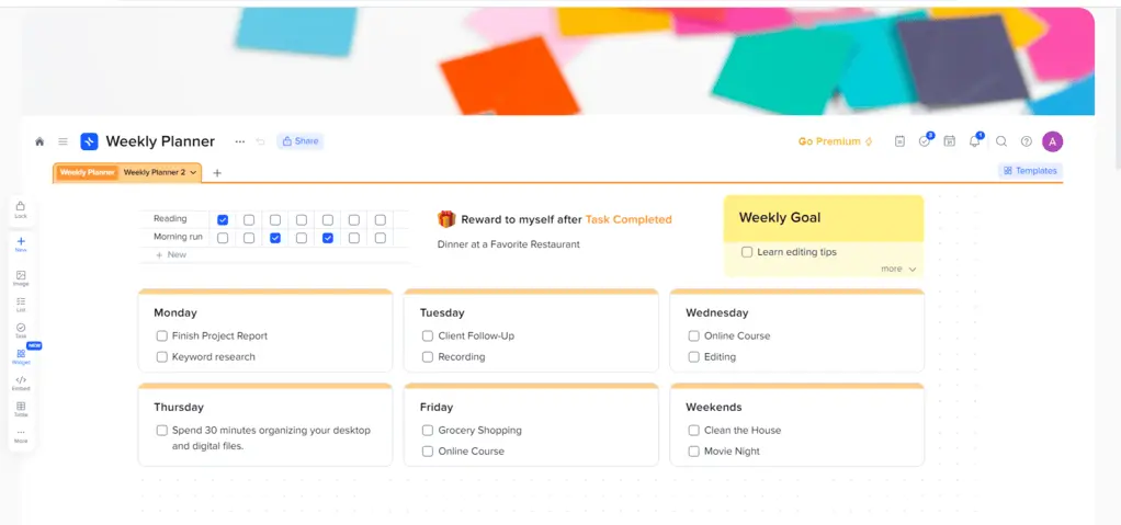 Xtiles user interface