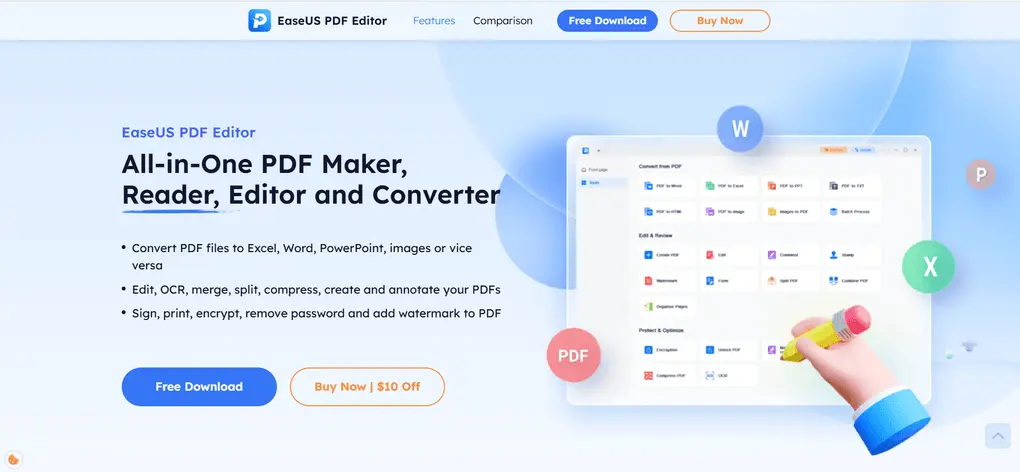 EaseUS PDF is a top alternative to Adobe Acrobat Pro