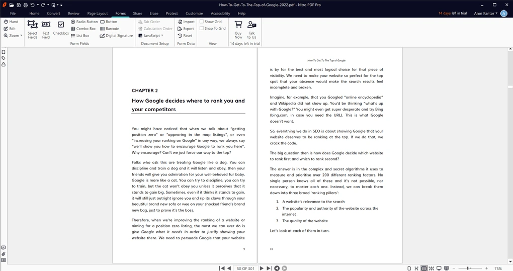 Enabling PDF form filling with Nitro