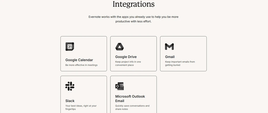 Evernote integrations