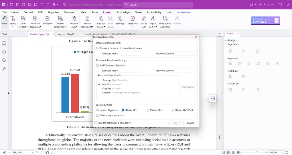 Foxit PDF protection tool