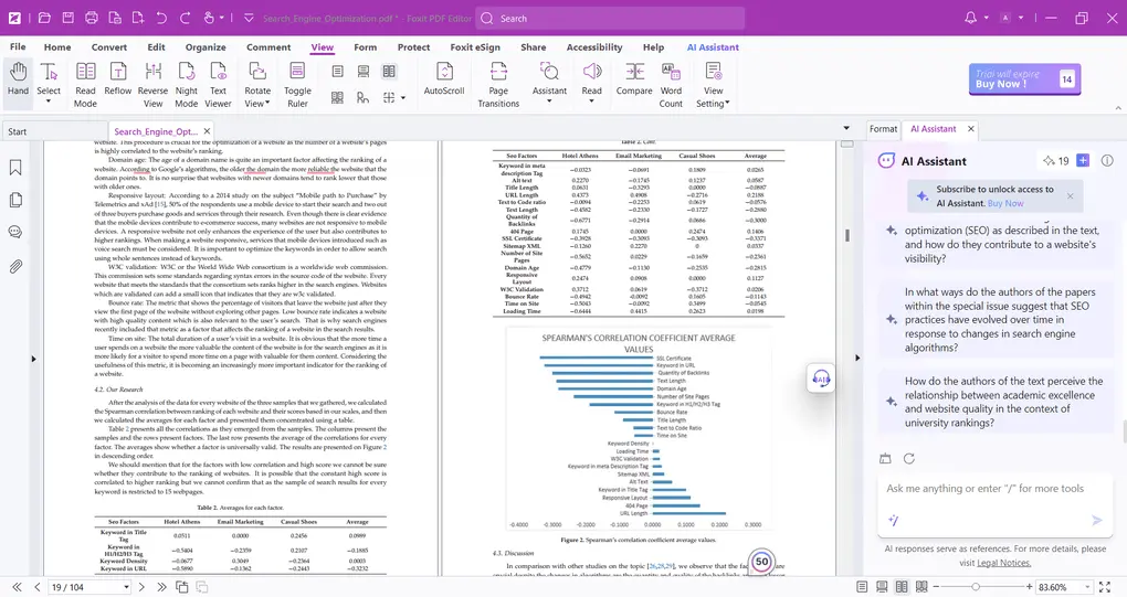 Foxit PDF reader features
