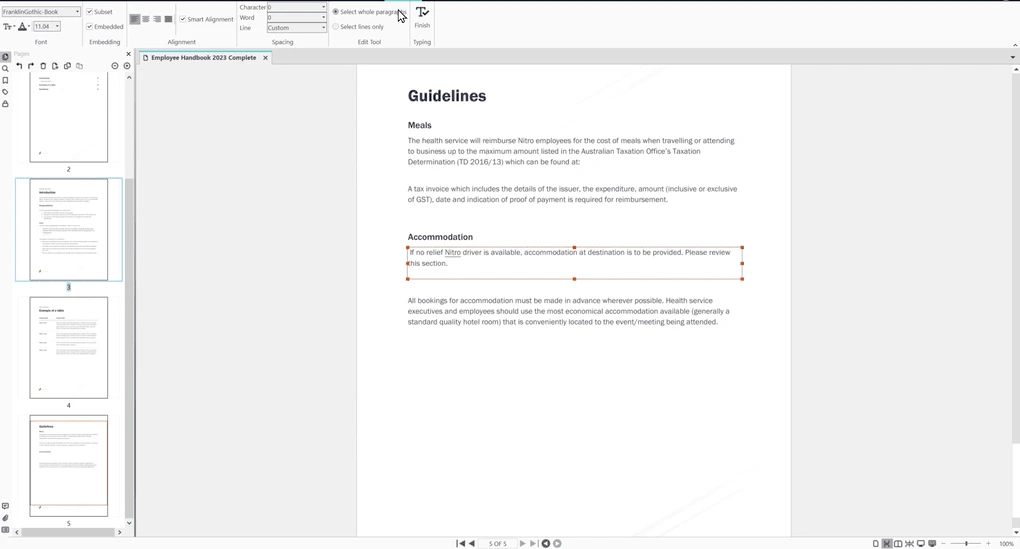 Nitro PDF editor feature review