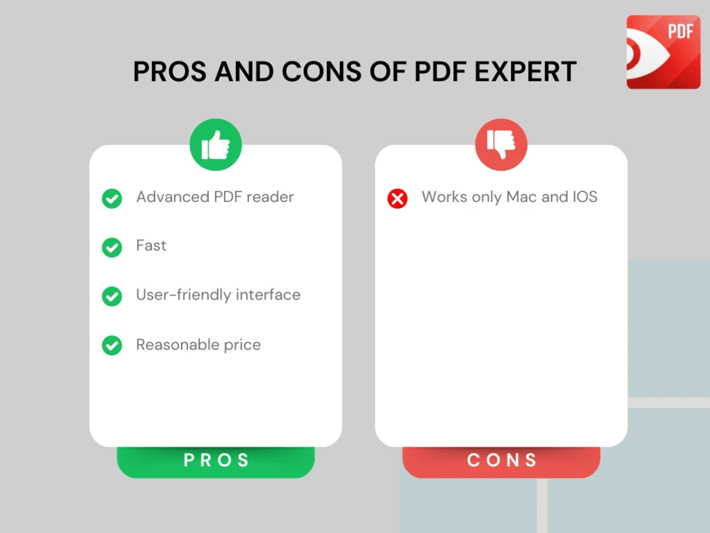 PDF Expert pros and cons