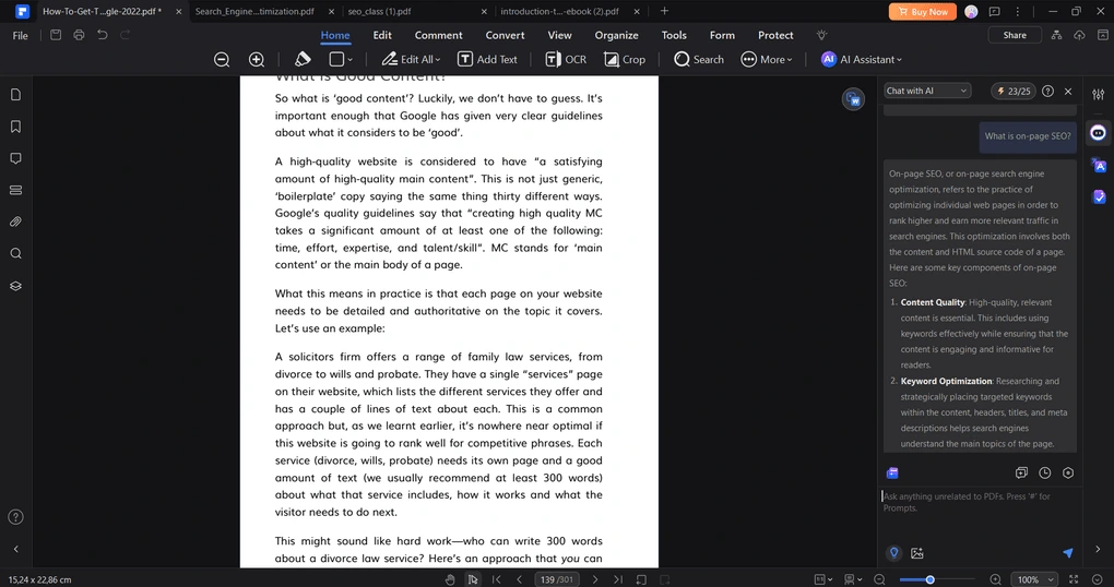Wondershare PDFelement AI tools review