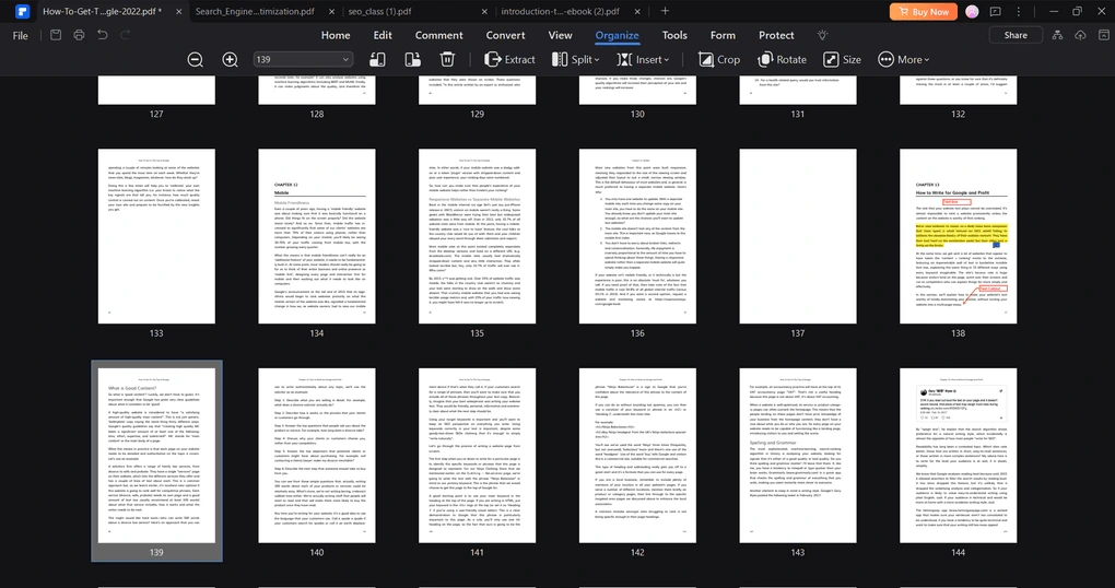 Wondershare pdfelement organizing PDF documents