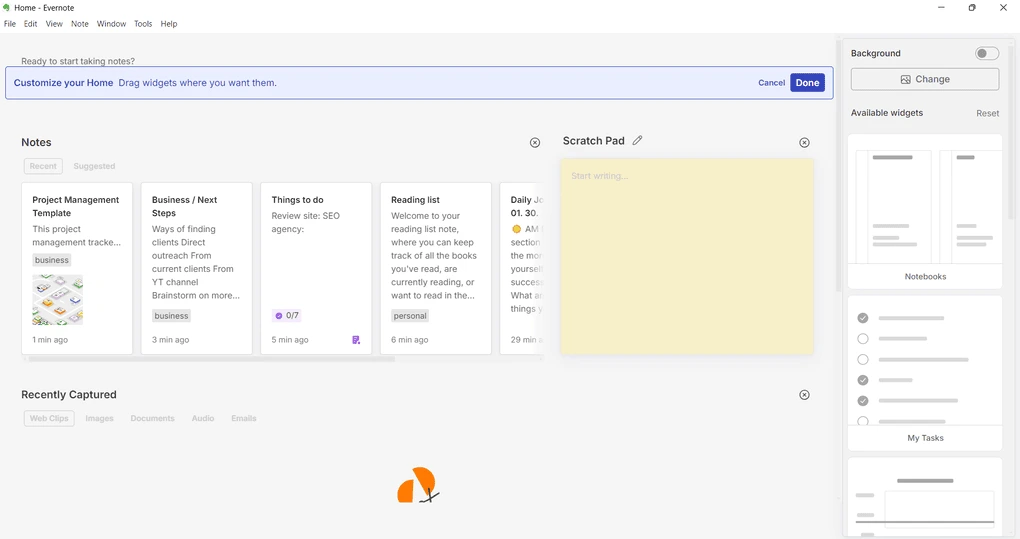my experience with Evernote