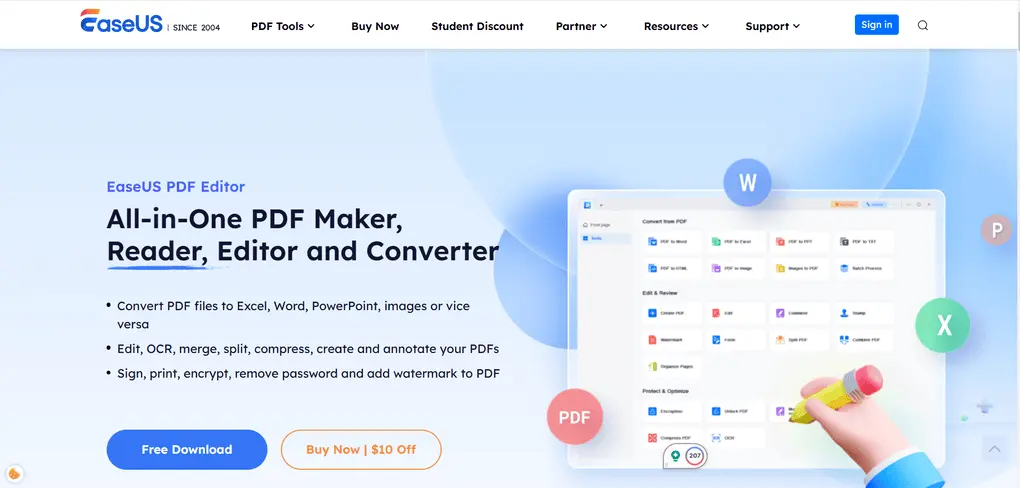 one of the best PDF editors EaseUS PDF