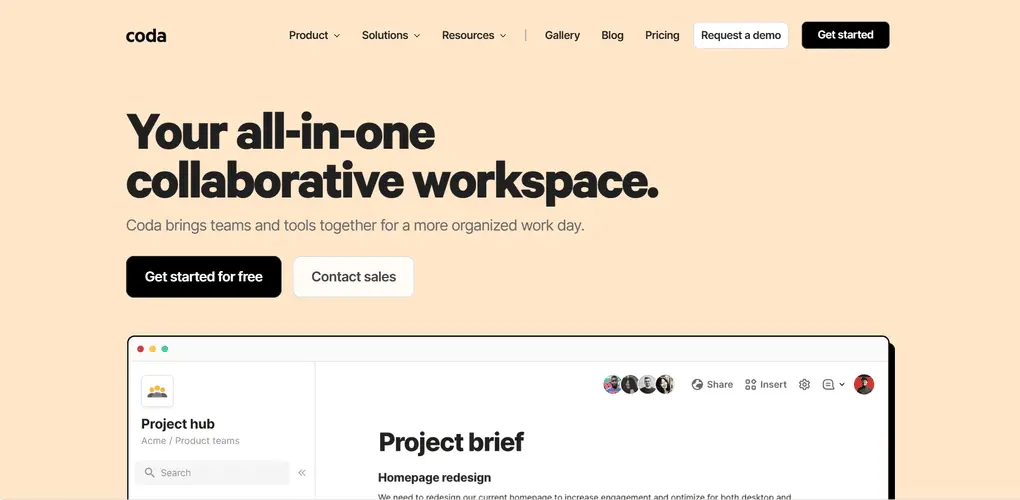 Coda is one of the best microsoft onenote alternatives