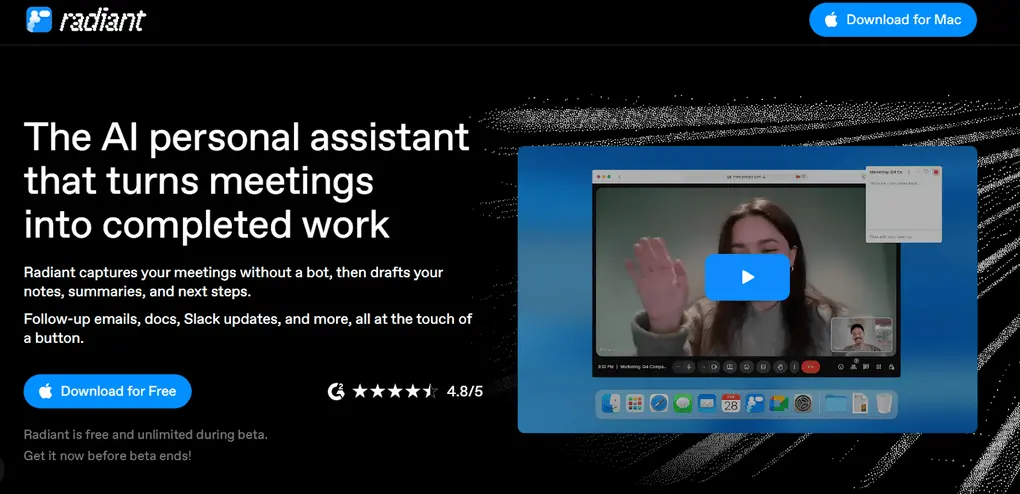 A free AI note-taker for Mac