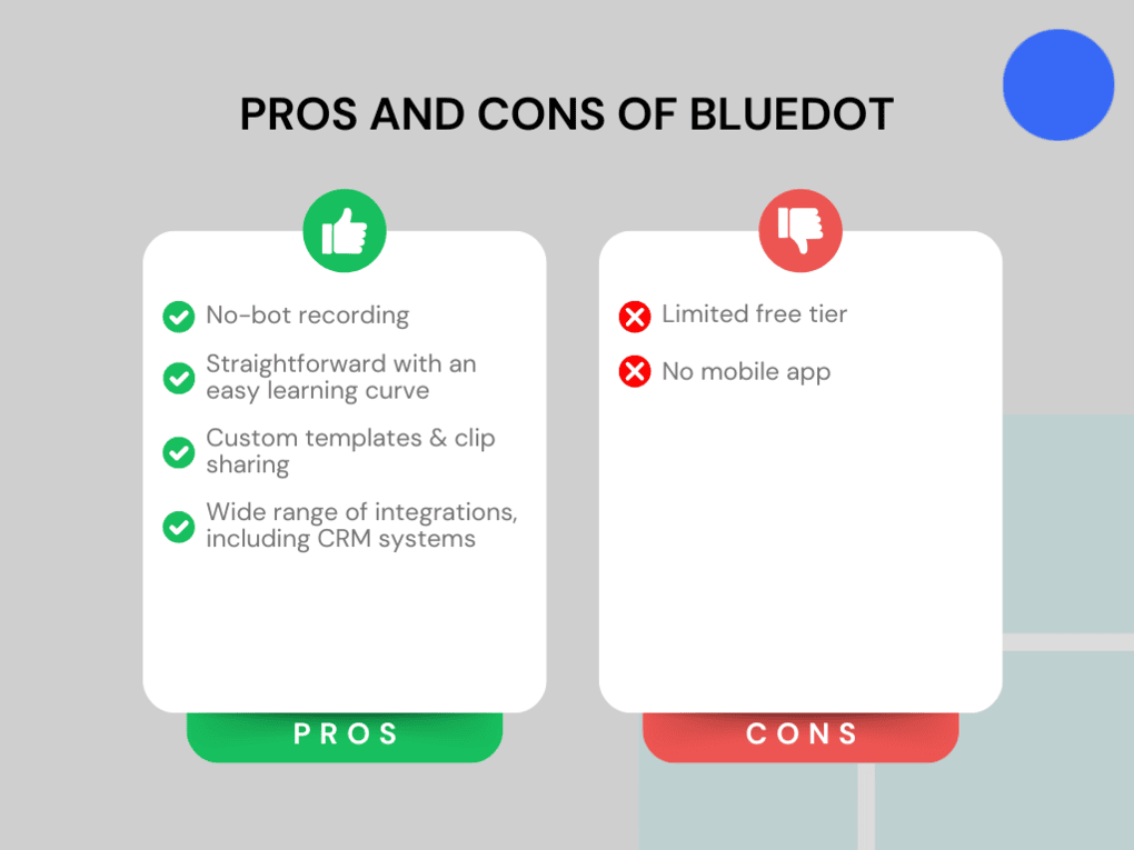 Pros and Cons of Bluedot