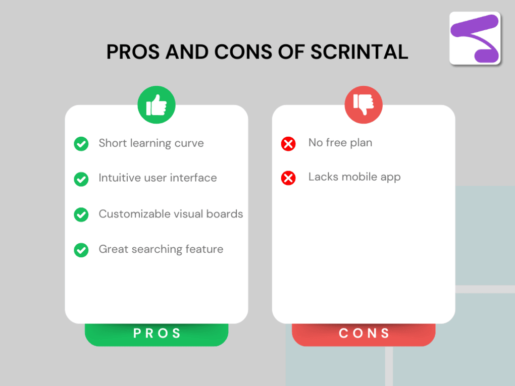 Pros and cons of Scrintal