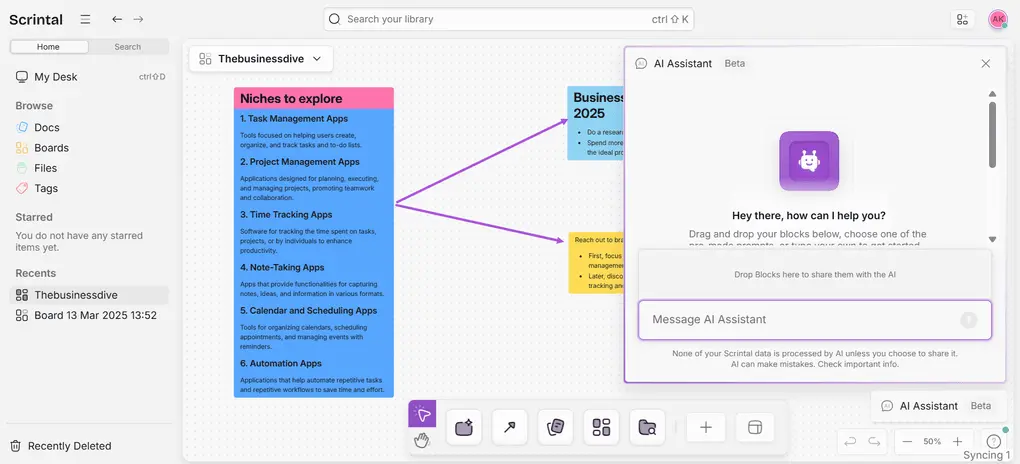 Scrintal's key features
