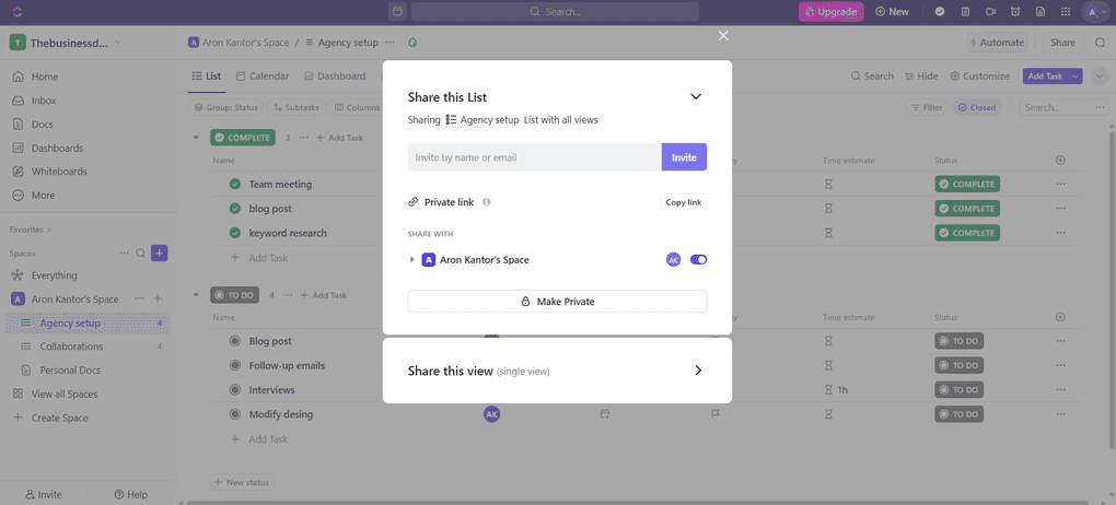 clickup's collaboration tools