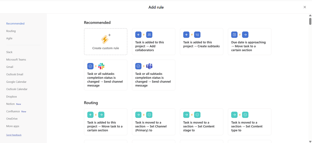you can build standardized workflows with Asana