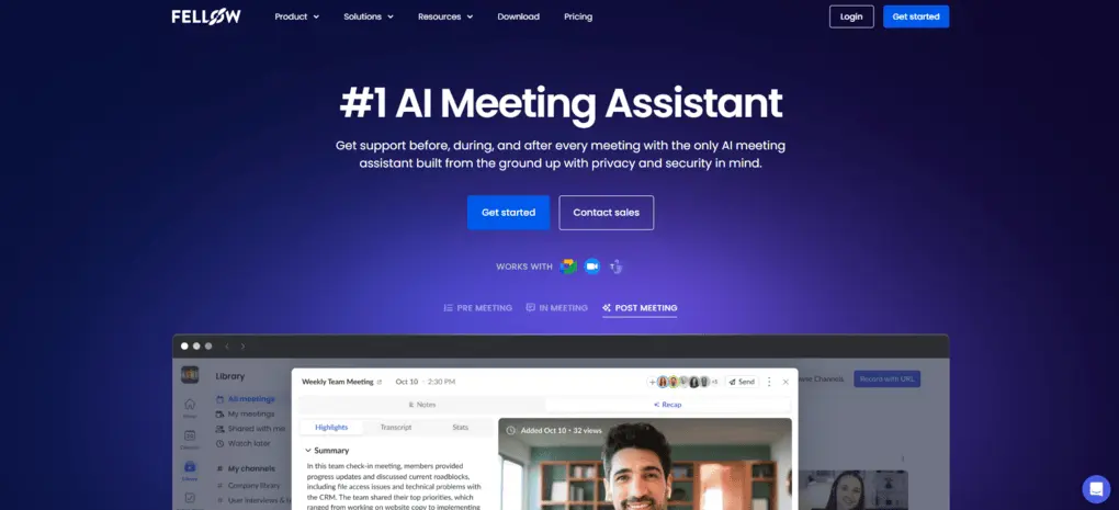 A Gong alternative with massive meeting management tools