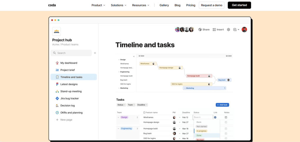 Coda is an ideal alternative for individuals and small teams