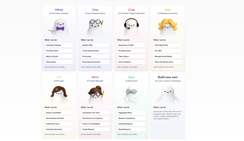 Motion's AI employees feature