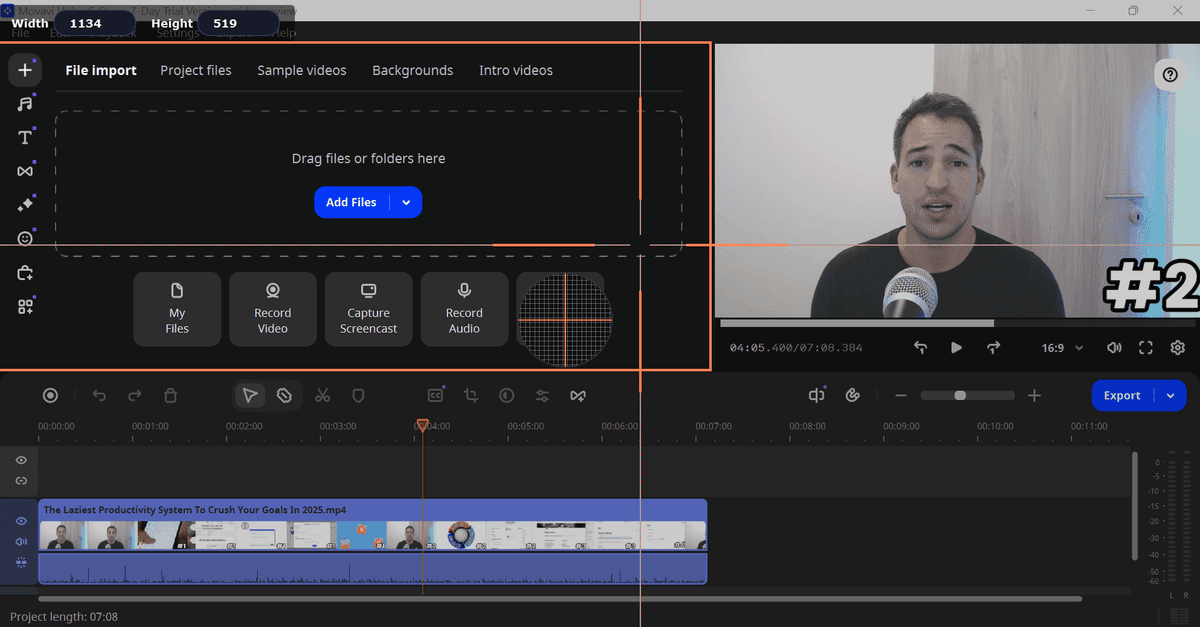Movavi supports screen recording