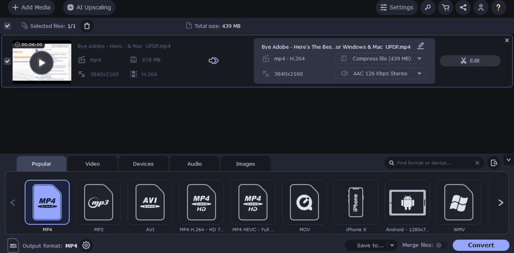 Movavi video converter