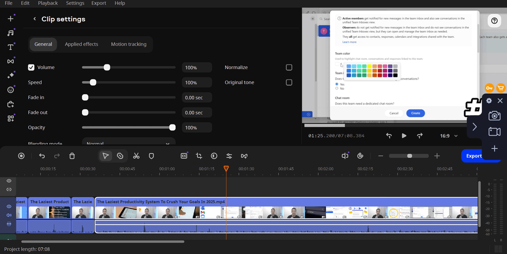 Movavi video editor features