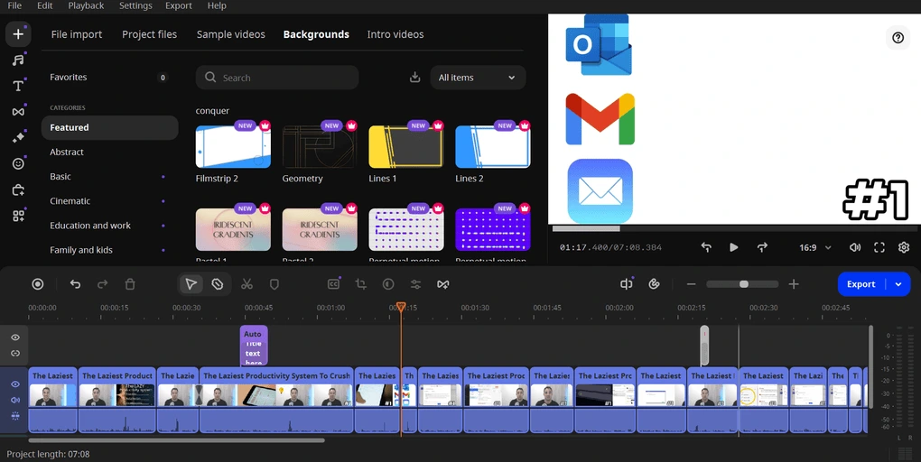 Movavis image and video library