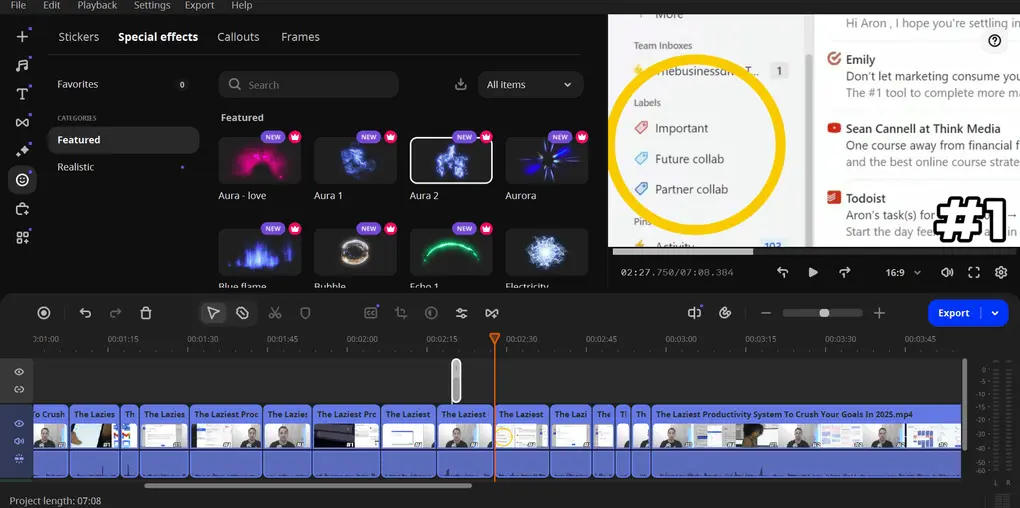 Movavi's special effects