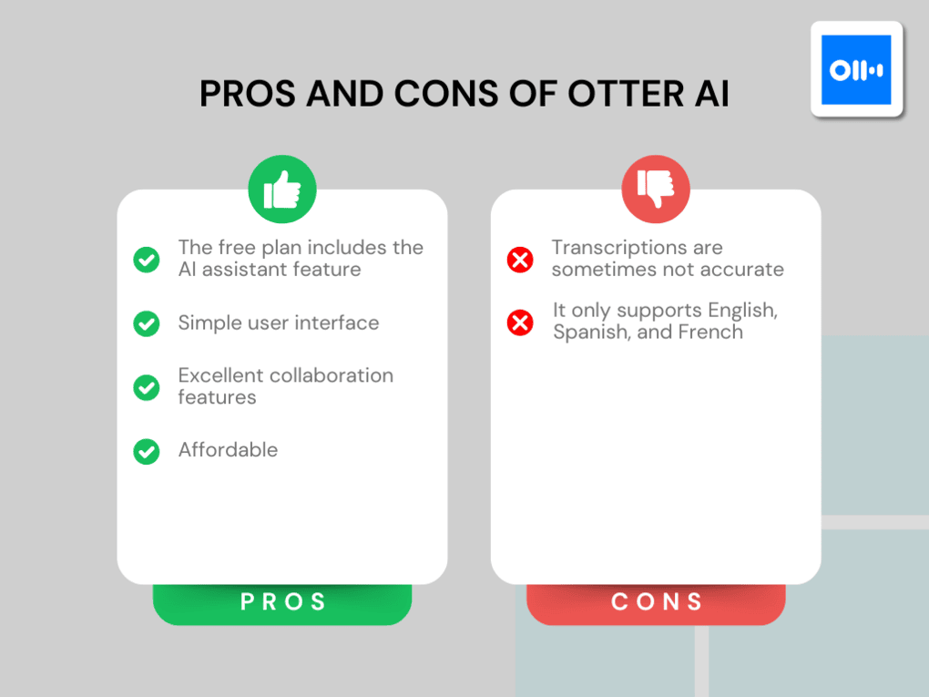Otter AI's pros and cons